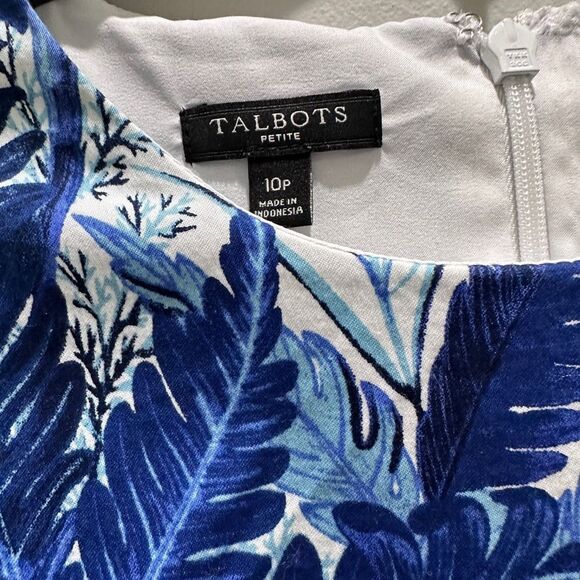 Talbots Floral A-Line Dress 
SATEEN FLOUNCE HEM FLORAL A-LINE DRESS - Picture 6 of 7